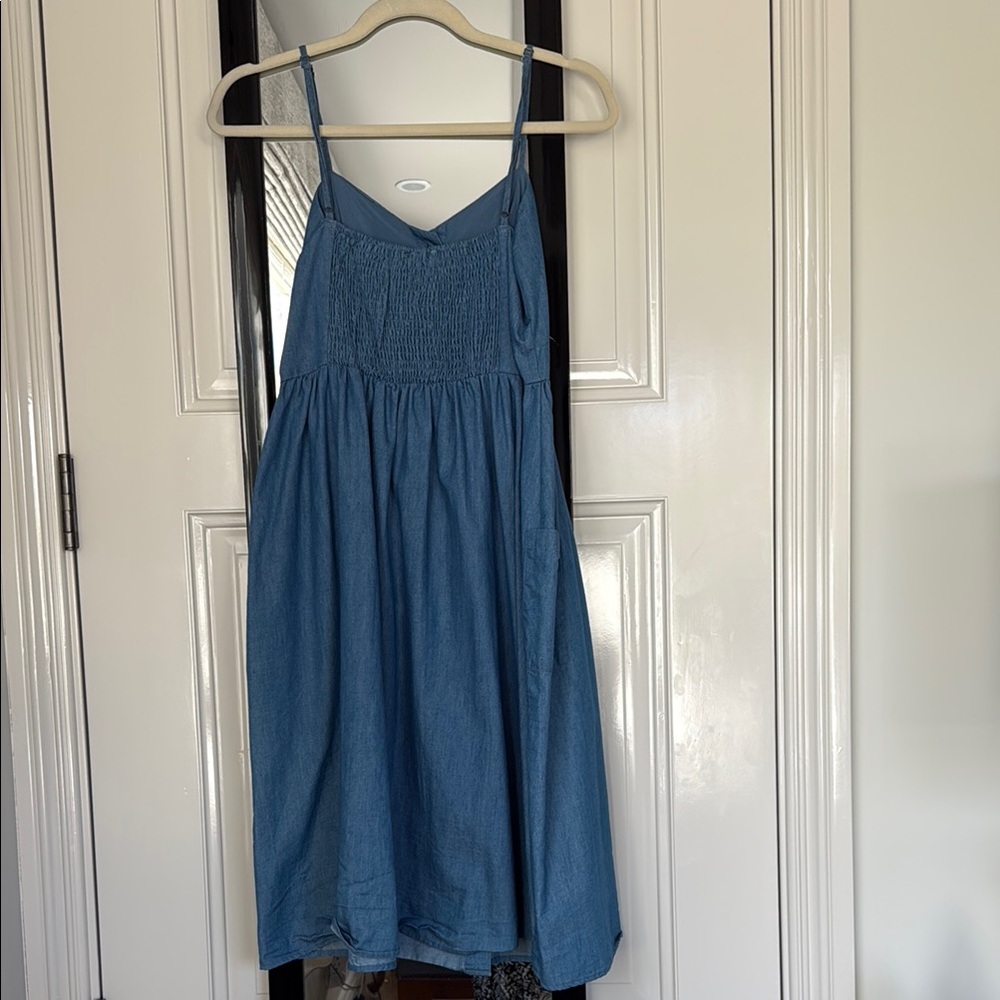 Blue Button-Down Sundress - Picture 2 of 2